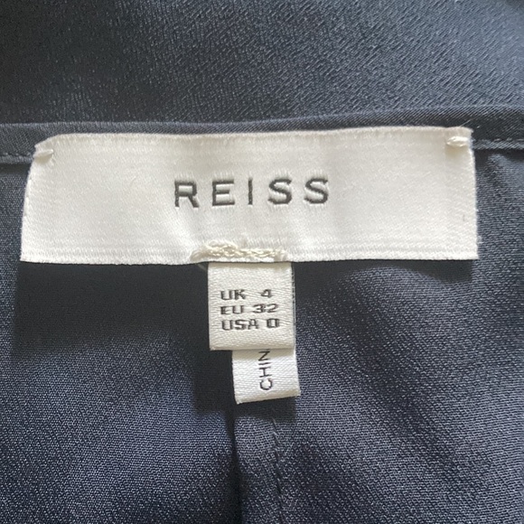 Reiss Charlotte Silk Dress Multicolor Burnout Ditsy Print Long Sleeve with Slip - Picture 5 of 14